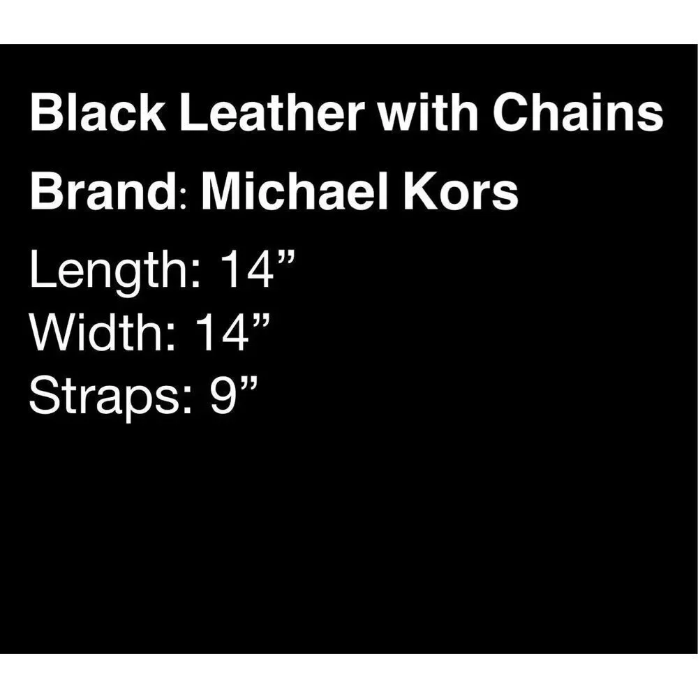 Michael Kors black leather with chain detail